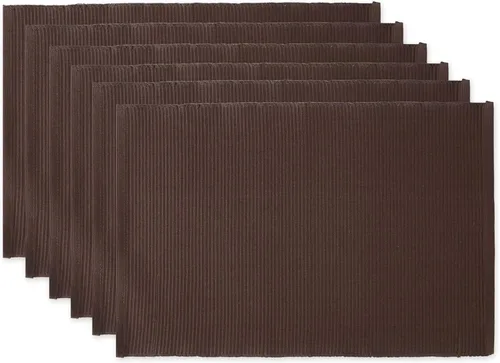 Miniatura 42 de DII - Juego de manteles individuales acanalados para uso diario 100% algodón, 13x19, gris, 6 piezas