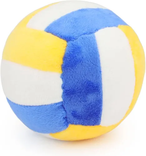 Miniatura 10 de Pelotas de Juguete para Perros - Baloncesto de Felpa Masticable para Perros, Pelota Chirriante Suave para Mascotas Rellena de Material Esponjoso