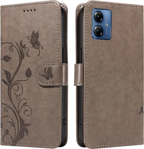 Miniatura 153 de Funda para Motorola Moto E22/E22i, piel sintética, con tarjetero y correa para la muñeca, a prueba de golpes, funda magnética para Motorola Moto Rojo