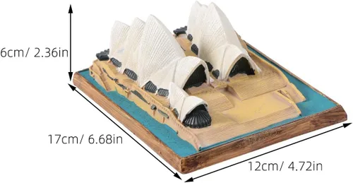 Miniatura 4 de NOLITOY Adornos arquitectónicos simulados - Decoración de resina Modelo único Home Desk Decoratione