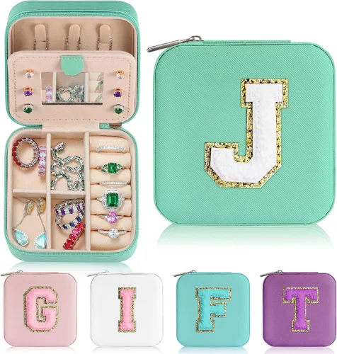 Parima Joyero de viaje para niñas y mujeres, caja organizadora de joyas, cajas de joyería personalizadas para mujeres y niñas, caja de joyería para