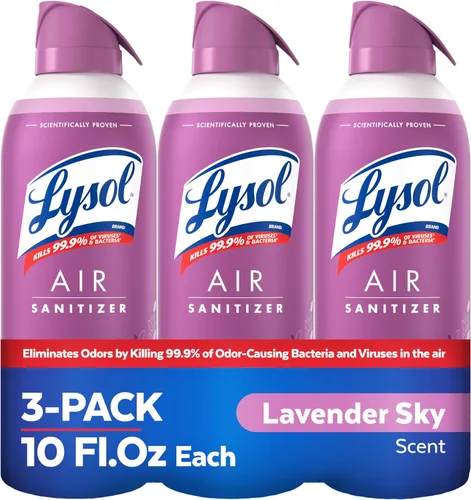 Miniatura 13 de Lysol Air - Desinfectante en aerosol con eliminador de olores para el hogar y la oficina, aerosol desinfectante, alternativa a ambientador, aroma a