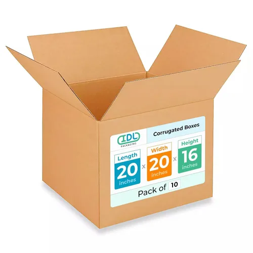 Miniatura 239 de IDL Packaging Paquete de 5 cajas de envío altas de 8 x 8 x 48 pulgadas, extra resistentes de 200 libras frente a caja regular, cajas de mudanza