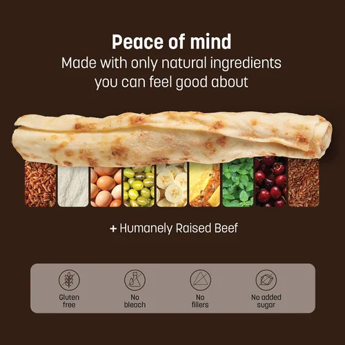 Miniatura 3 de Earth Animal Masticables sin ocultar – de The Grill Rolls Bacon Cheeseburger Sabor Rawhide Free Medium Dog Chews – 3