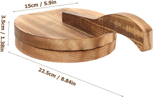 Miniatura 9 de COLLBATH Dumpling Skin Artefact Dumpling Press Tortilla de madera Prensa de masa de pizza Prensa de pastelería Suministros de cocina