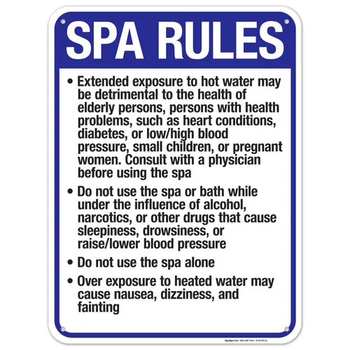 Miniatura 10 de New Mexico Spa Rules Sign, Complies with State of New Mexico Pool Safety Code, 24x30 Inches, 3M EGP Reflective .080 Aluminum, Fade Resistant, Made
