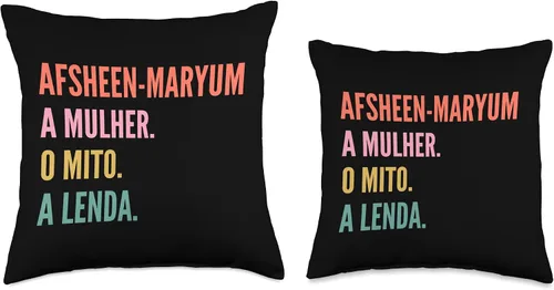 Miniatura 3 de Funny Portuguese First Name Design - Afsheen-Maryum Throw Pillow