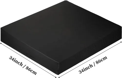Miniatura 3 de Tegeme Paquete de 2 manteles cuadrados ajustables con elástico de 34 x 34 pulgadas, manteles pequeños de elastano elásticos plegables y lavables