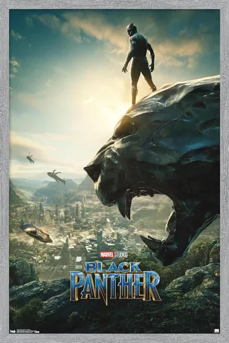Miniatura 17 de Trends International Marvel Cinematic Universe - Póster de pared de una hoja de Black Panther Monument, 14.725 x 22.375 pulgadas, versión enmarcada