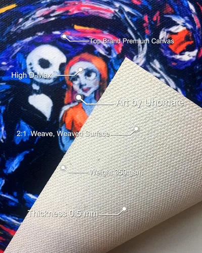 Miniatura 4 de Uhomate Jack Sally Jack y Sally Nightmare Before Christmas Vincent Van Gogh - Pósteres de noche estrellada para el hogar, lienzo para pared