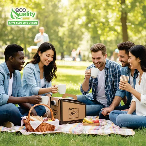 Miniatura 5 de EcoQuality Dispensador de café portátil desechable [paquete de 10] para jarra aislada de bebidas frías y calientes, caja de Joe to Go, gran portador