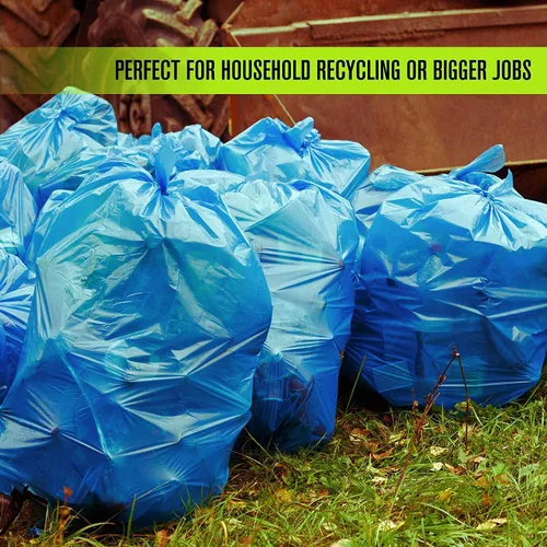 Miniatura 3 de Aluf Plastics Bolsas de basura azules de resistencia industrial de 55 a 60 galones, 1.2 milésimas de pulgada de pulgada de diámetro, 38 x 55