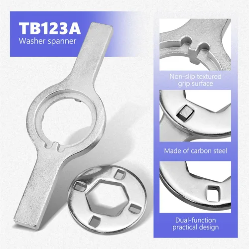Miniatura 6 de HASMX TB123A Llave inglesa para lavadora Maytag Whirlpool GE reemplaza números de pieza: AP6832671, TJ90TB123A, 12393, 123931, OVR23A, TB123
