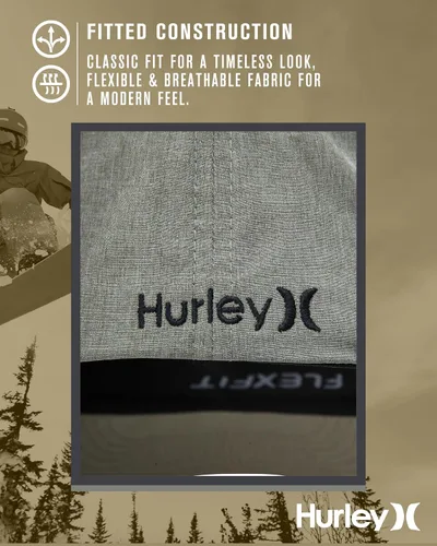 Miniatura 26 de Hurley Gorras para hombre - One & Only Flexfit Textures Cap - Sombreros ajustados para hombre, S-XL