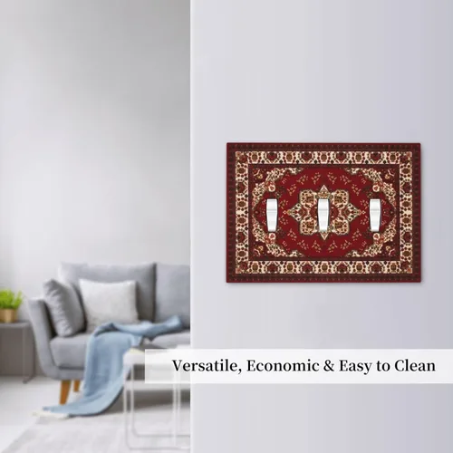 Miniatura 684 de Placa Decorativa de Pared de Granja Rústica con Cuerno de Madera para Puerta de Granero 1 Banda Duplex Cubiertas de Toma Eléctrica Soltera