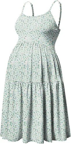 Miniatura 8 de GINKANA Vestido de maternidad sin mangas para mujer, con tirantes ajustables, vestido casual de verano para uso diario o baby shower