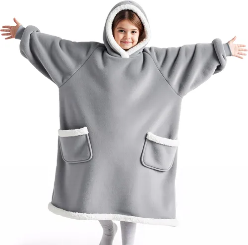 Miniatura 43 de Bedsure Manta con Capucha, Manta Portátil con Capucha como Regalos para Mamá, Regalos de Cumpleaños para Mujeres, Niños y Adolescentes, Sudadera