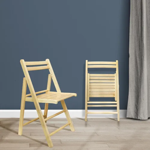 Miniatura 12 de Casual Home Juego de 2 sillas plegables de madera - Espresso
