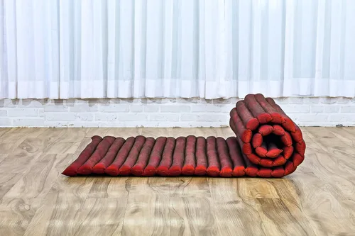 Miniatura 6 de Leewadee - Colchón de suelo plegable - Futón japonés enrollable - Alfombra de tatami de tres pliegues - Cama de piso para huéspedes - Colchón