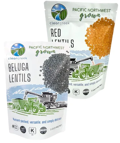 Miniatura 15 de Lentejas rojas cultivadas en el Pacífico Norte, bolsa resellable de 4 libras, sin OGM, kosher, vegano