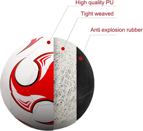 Miniatura 3 de Balón de fútbol tamaño 3, 4, 5 con aguja de bomba, diseño antiexplosión, para interiores y exteriores, adecuado para niños, práctica