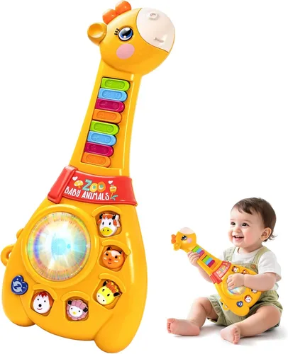 Marstone Juguetes para niños de 1 y 2 años, niño y niña, regalo de cumpleaños: juguetes musicales de guitarra y piano para bebés de 12 a 18 meses