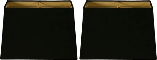 Miniatura 11 de Royal Designs, Inc. HB-613-12AGL Pantalla para lámpara de tapa dura rectangular, (5 x 10) x (8 x 12) x 9.5, Oro Antiguo