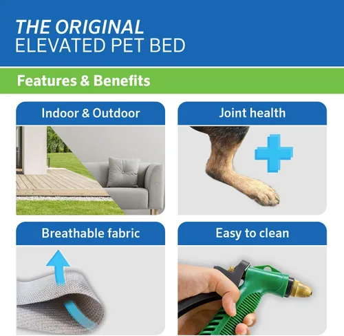 Miniatura 3 de Coolaroo Cama elevada y refrescante para perros, para interiores y exteriores, tamaño mediano, gris oscuro (Gunmetal)