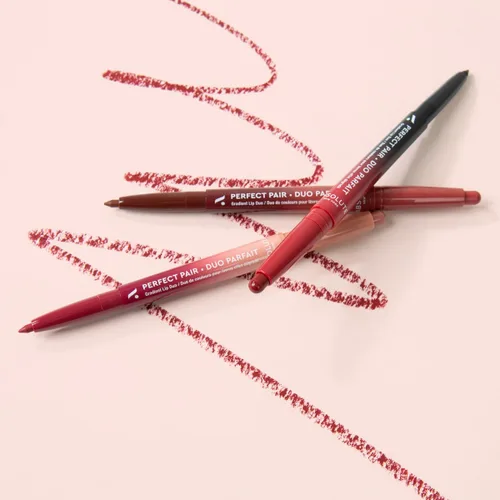 Miniatura 6 de Absolute New York ALD02 Perfect Pair Lip Duo - Labios más completos y más fuertes, sombra más profunda para contornear labios, lápiz labial satinado