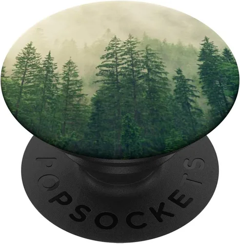 Forest Fog Evergreens Woods, regalo para exteriores, PopSockets Grip y soporte para teléfonos y tabletas