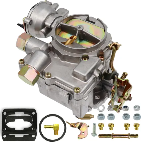 Miniatura 8 de Carburador marino para Mercruiser 3.0L 2.5L 2 barriles Carburador 4 CYL Mercarb Carb con chorros de enlace largo y juntas estrangulador eléctrico