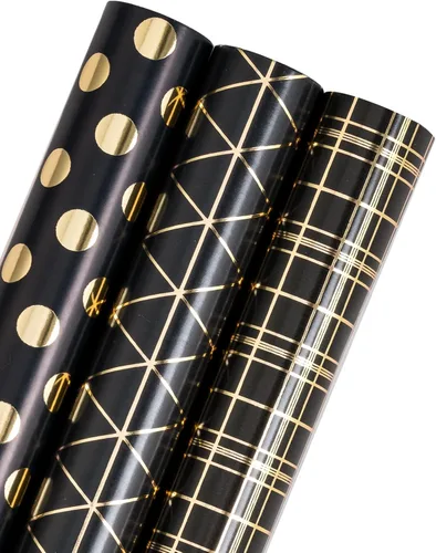 Miniatura 32 de WRAPAHOLIC - Papel de regalo para baby shower con diseño de oso - Rollo mini - 3 rollos - 17 pulgadas x 120 pulgadas - Papel de regalo con lazo