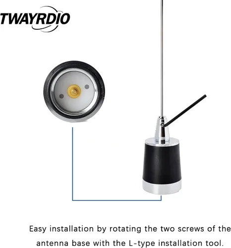 Miniatura 7 de TWAYRDIO Antena NMO de Doble Banda, Antena Bidireccional de 144MHz VHF y 430MHz UHF para Radios Móviles Motorola Kenwood Icom Vertex Blackbox HYT