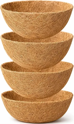 Miniatura 17 de Y&M 2 piezas de forro redondo de fibra de coco de 10 pulgadas, repuesto de fibra de coco natural para cesta colgante de 10 pulgadas