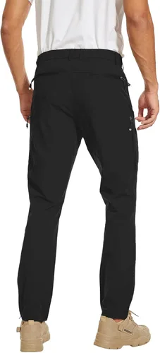 Miniatura 2 de Arunlluta Pantalones de senderismo para hombre, pantalones de viaje para senderismo, resistentes al agua, pantalones de trabajo para hombre