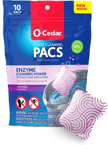 Miniatura 2 de O-Cedar EasyWring RinseClean Sistema de limpieza de suelos con cubo y fregona giratoria de microfibra con sobres de cítricos y lavanda