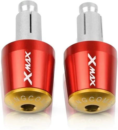 Miniatura 5 de Contrapeso motocicleta 7/8 "0.866 in manillar Grips extremo manillar tapa tapa enchufe para Yamaha Xmax X-MAX 125 250 300 400 XMAX125 XMAX250