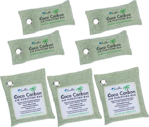 LivePure Bolsa purificadora de aire de coco natural - Menta