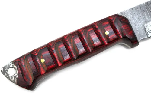 Miniatura 6 de Titan International Knives Diver Equipo de caza de acero de Damasco de alto y bajo carbono, supervivencia Tanto Point EDC hoja táctica mango
