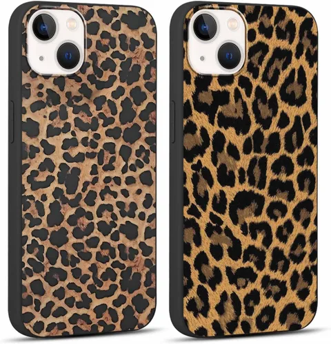 Miniatura 46 de Paquete de 2 Fundas de Teléfono Bonitas con Estampado de Guepardo para Apple iPhone 13 Pro Max de 6.7 Pulgadas, Fundas de Diseño