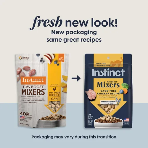 Miniatura 2 de Instinct Guarnición liofilizada de alimento para gato Raw Boost Mixers sin granos, receta completamente natural de Nature's Variety, Pollo
