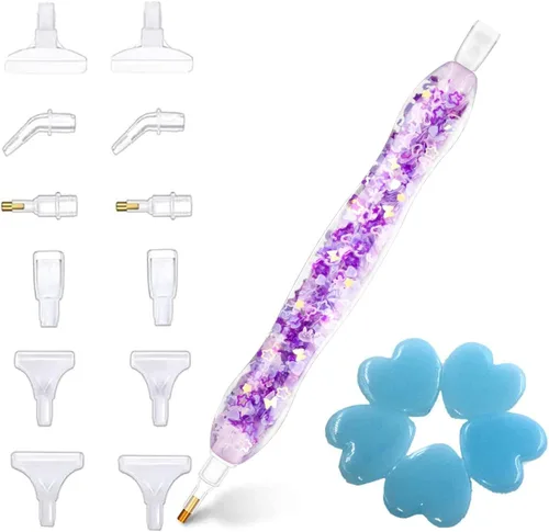 Miniatura 11 de Praise V Do Kit de herramientas de accesorios de taladro de pintura de diamante, 5D hecho a mano con diamantes para taladro, puntas de lápiz Rojo