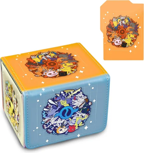 Miniatura 10 de Caja de almacenamiento para baraja de cartas, se adapta a YGO MTG, caja de almacenamiento de más de 100 cartas para juegos de cartas coleccionables