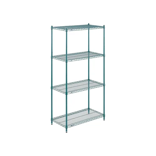 Miniatura 29 de Nexel Poly-Z-Brite Unidad de Estantería de Alambre Ajustable, 4 Niveles, Estante Organizador de Servicio Pesado Multiusos, 14" x 36" x 74
