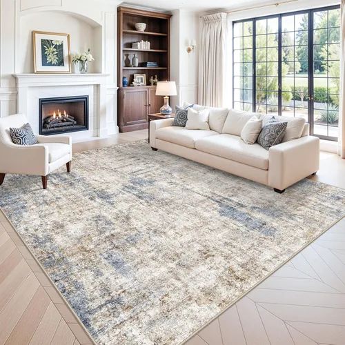 Miniatura 56 de Alfombra antideslizante lavable de 2 x 3 pies - Alfombra suave de pelo bajo para cocina, entrada y dormitorio - Tapete moderno para puerta