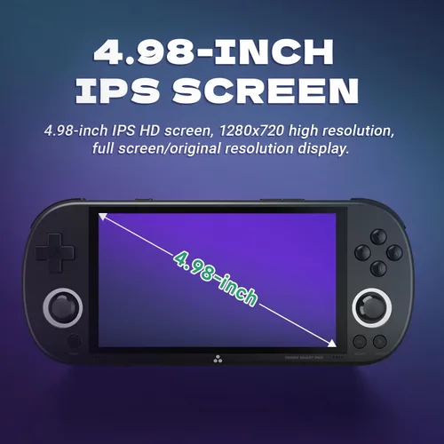 Miniatura 3 de Trimui Smart Pro - Consola de juegos portátil, consola de pantalla de 4.96 pulgadas, emulador preinstalado con tarjeta TF de 128/256 GB, consola