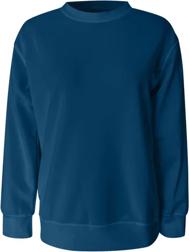 Miniatura 5 de Sudaderas para mujer, cuello redondo, holgadas, de manga larga, bloque de color, casuales, ligeras, blusas sin botones