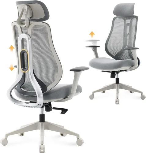 Miniatura 10 de Nouhaus Strato Silla de oficina ergonómica, sillas de oficina en casa de malla, cómodas con reposabrazos 3D, respaldo ajustable en altura, Negro