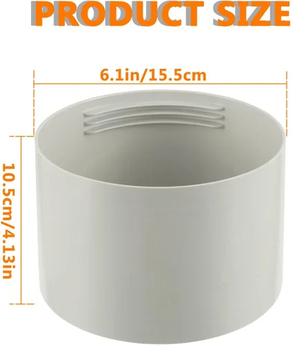Miniatura 2 de Acoplador de extensión de manguera de aire acondicionado portátil de 5.9 pulgadas, conector de ventilación universal para manguera de escape de aire