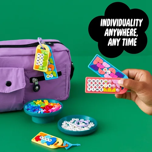 Miniatura 4 de LEGO DOTS - Paquete de etiquetas para bolsas - Mensajería 41949 Kit de manualidades personalizable; un juguete de actividad creativa para niños a